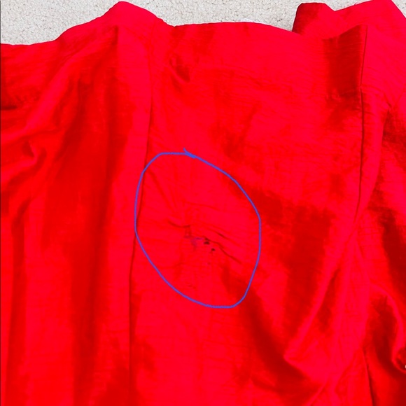 Red Anarkali gown or dress with dupatta and matching bottom - Picture 9 of 13